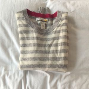 Gray & White Cashmere Sweater